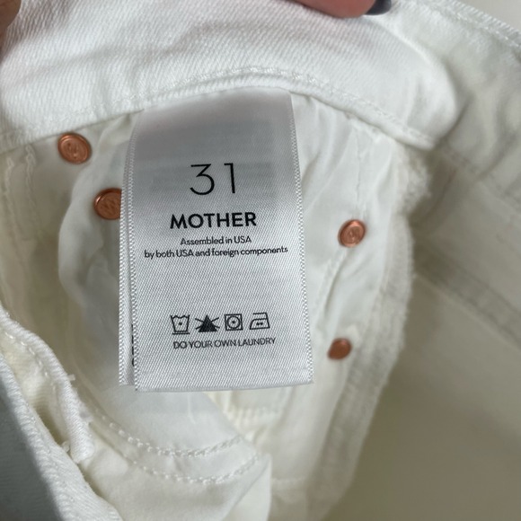MOTHER The Weekender Totally Innocent White Flare Jeans Women Size 31 - Picture 3 of 12